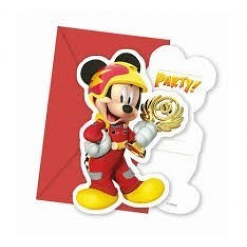 6 INVITACIONES MICKEY SUPERPILOTO