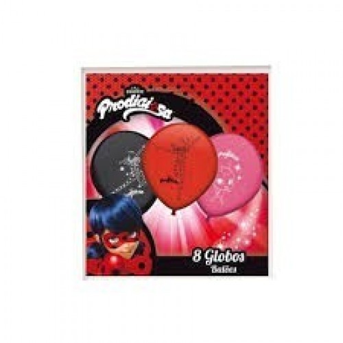   8 GLOBOS LADYBUG