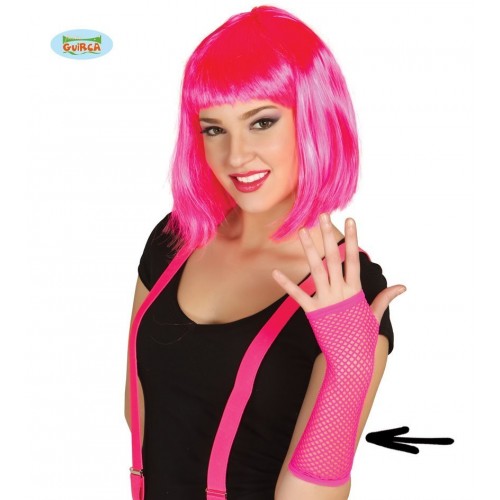 GUANTE MALLA FUCSIA NEON