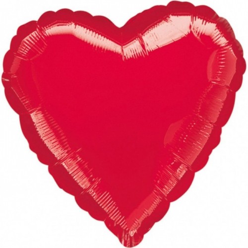   GLOBO 32" FOIL FORMA CORAZON ROJO