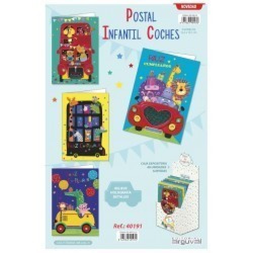 $D TARJETA FELICITACION CUMPLE COCHE