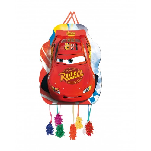 $D   PIÑATA PERFIL CARS NEW 33X46CM