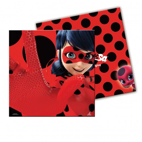 $D   20 SERVILLETAS LADYBUG 33CM