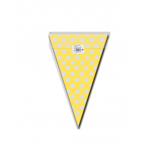 $D   BOLSA CONO AMARILLO TOPOS 16X25C