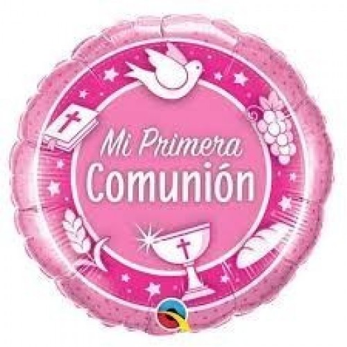 GLOBO 18" FOIL COMUNION ROSA