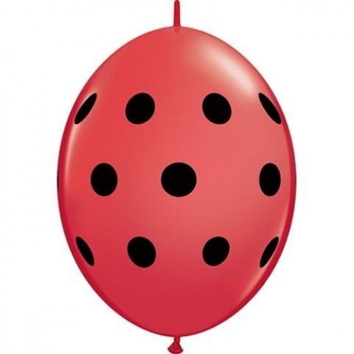 $D 50 GLOBOS 6" QUICKLINK ROJO TOPO NEGR