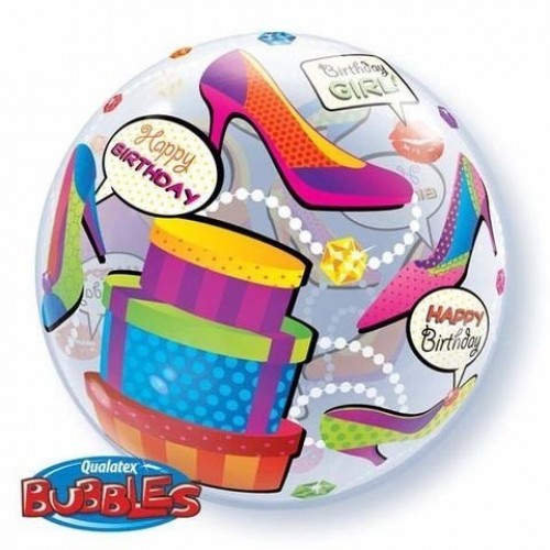 $D GLOBO 22" BURBUJA BIRTHDAY CHICA COMP