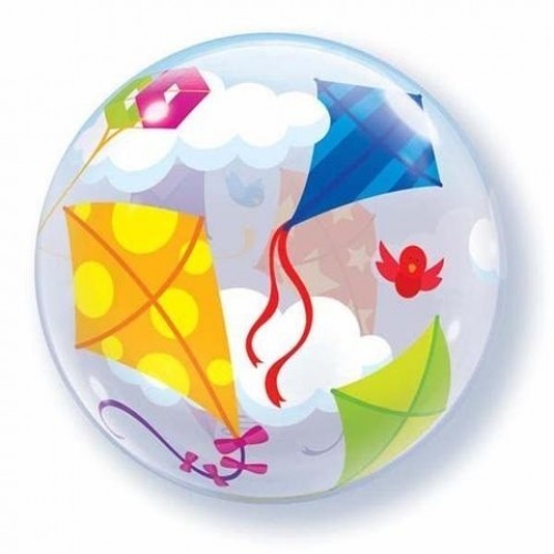 $D  GLOBO 22" BURBUJA COMETAS