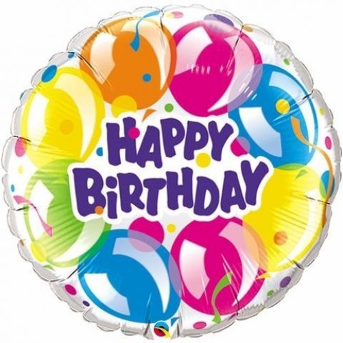 $D GLOBO 36" FOIL REDONDO BIRTHDAY GLOBO