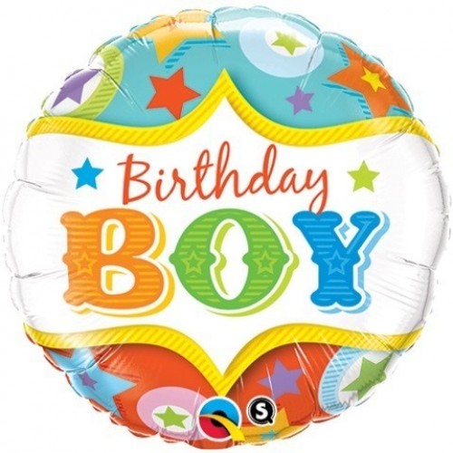 $D GLOBO 18" FOIL REDONDO BIRTHDAY BOY