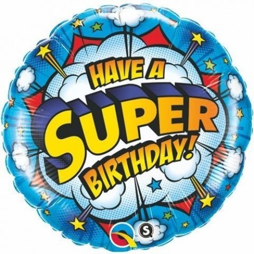 GLOBO 18" FOIL RND SUPER BIRTHDAY