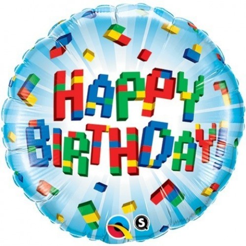 GLOBO 18" FOIL RND BIRTHDAY BLOQUES