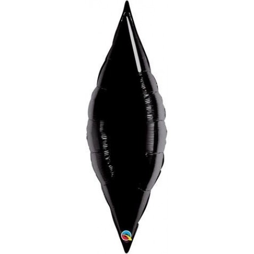 $D GLOBO 27" FOIL LAGRIMA METAL NEGRO
