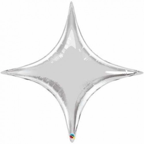  GLOBO 20" FOIL FORMA ESTRELLA PLATA