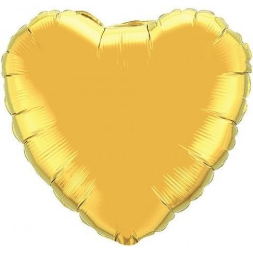   GLOBO 36" FOIL FORMA CORAZON ORO