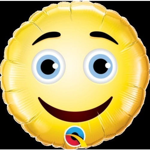 GLOBO 9" FOIL EMOTICONO SONRISA