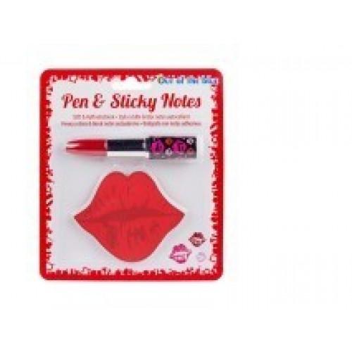 BOLIGRAFO PINTALABIOS CON NOTAS ADHESIVA