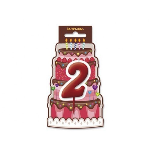 VELA N2 ROJA 7CM