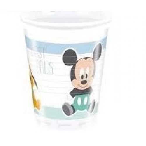   8 VASOS PL MICKEY BABY 200ML