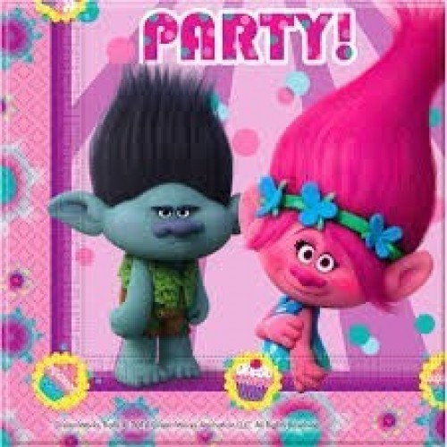 $E 20 SERVILLETAS TROLLS 33CM