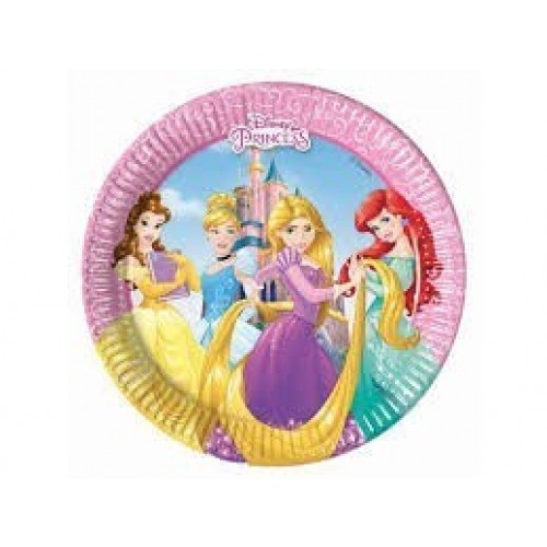 $E   8 PLATO PRINCESAS HEART 20CM