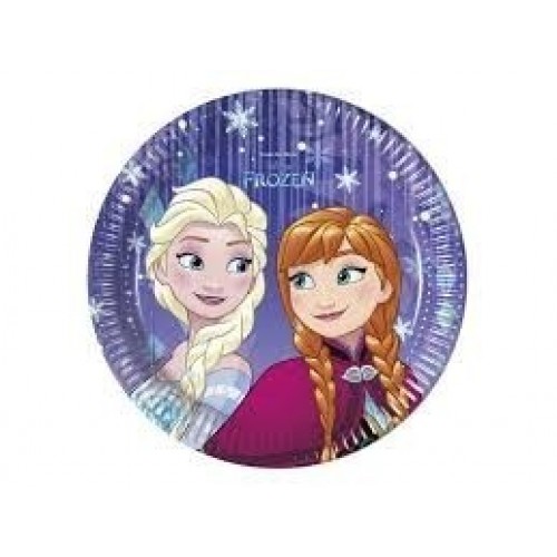 $E   8 PLATOS FROZEN SNOW 20CM