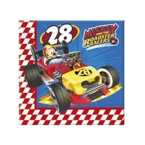 $E 20 SERVILLETAS MICKEY COCHE 33CM