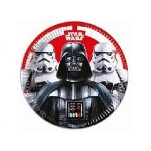   8 PLATOS STAR WARS 23CM
