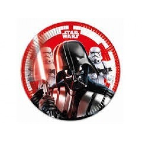   8 PLATOS CARTON STAR WARS 20CM