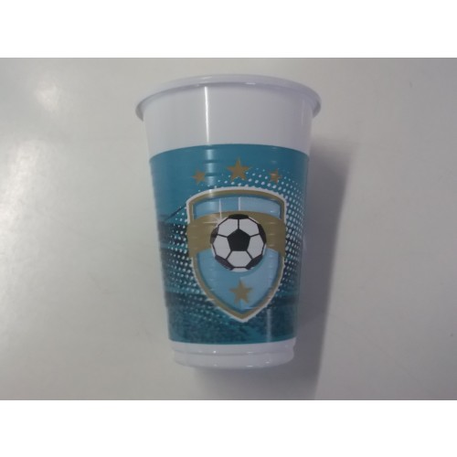 8 VASOS FUTBOL FANS 200ML
