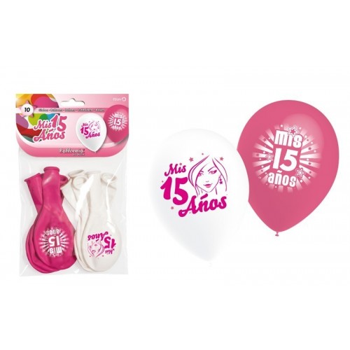 10 GLOBOS HG2029 MIS 15 AÑOS