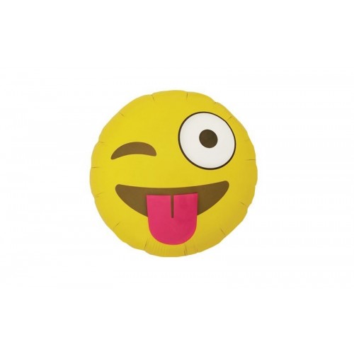$D GLOBO 18" FOIL EMOTICONO GUIÑO LENGUA