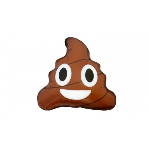 $D GLOBO FOIL 24" EMOTICONO POO