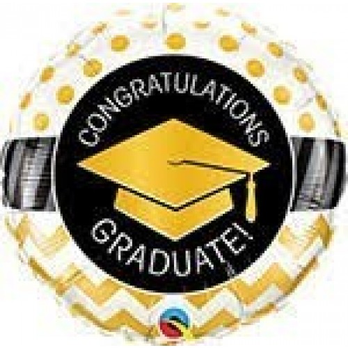 $D GLOBO 18" FOIL REDONDO GRADUACION