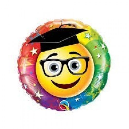 GLOBO 18" FOIL RND GRADUACION SONRISA