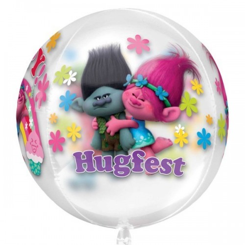 GLOBO 16" FOIL RND ORBZ 3D TROLLS