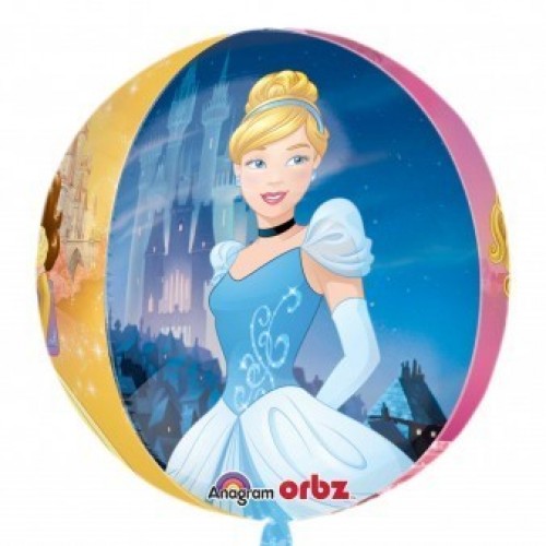 GLOBO 16" FOIL RND ORBZ 3D PRINCESAS