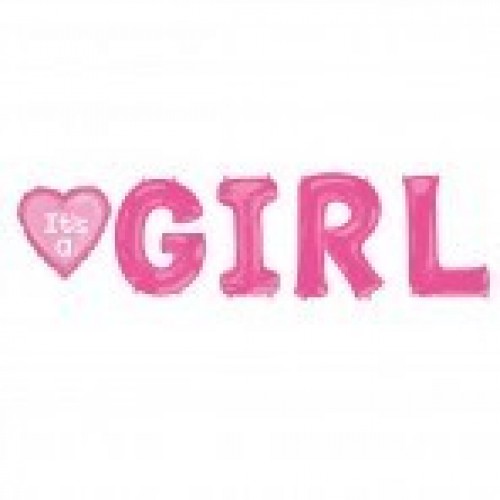 GLOBO FOIL FORMA FRASE IST A GIRL