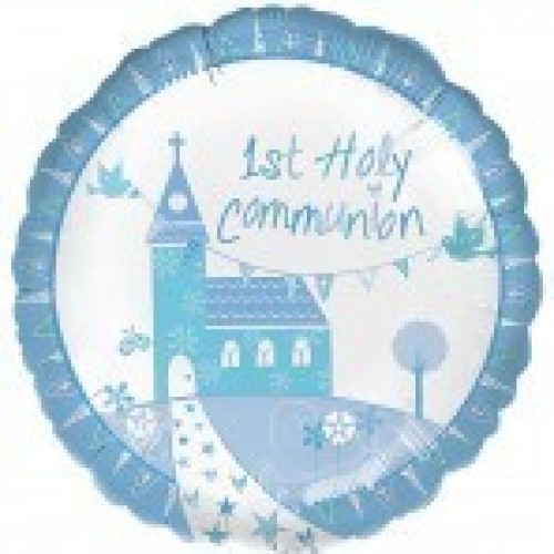 GLOBO 18" FOIL FIRST COMUNION AZUL