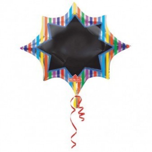 GLOBO 35" FOIL PIZARRA ESTRELLA RAYAS