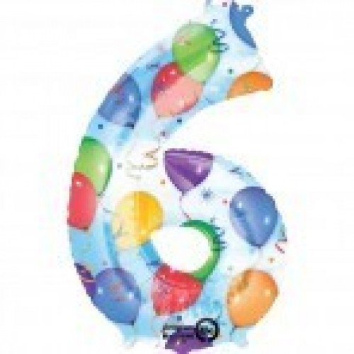 GLOBO 35" FOIL FORMA N6 MULTICOLOR
