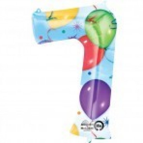 GLOBO 34" FOIL FORMA N7 GLOBOS MULTICOL