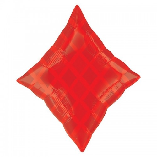 GLOBO 18" FOIL FORMA DIAMANTE ROJO