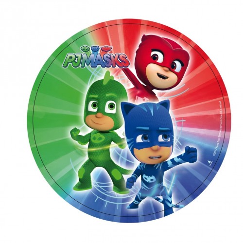 $D   8 PLATOS PJ MASKS 18CM