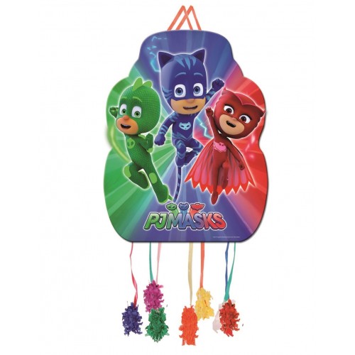 $D   PIÑATA PERFIL PJ MASKS 33X46CM