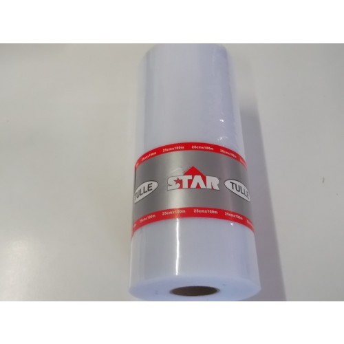  ROLLO TUL BLANCO ROTO 25CMX100MT