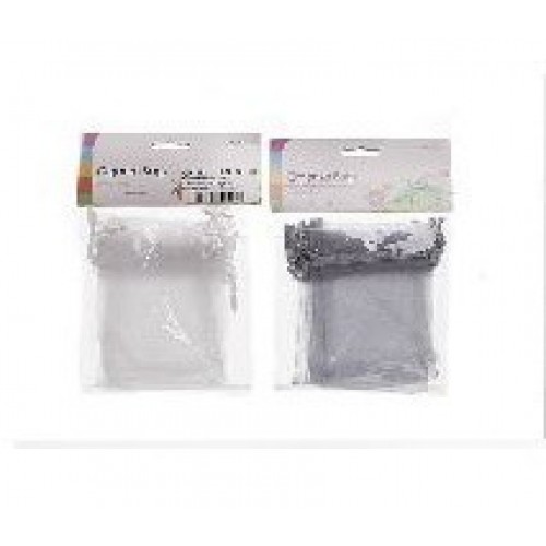 PAQ.8/U BOLSA ORGANZA BLANCA/GRIS