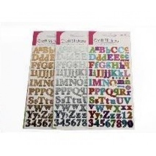 BLISTER STICKER LETRAS NUMERO 24X10CM