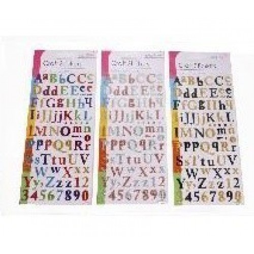 BLISTER STICKER LETRAS NUMERO 24X11CM