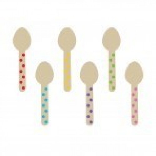PAQ.12/U CUCHARA MADERA TOPO SURT.COLOR
